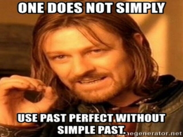 past perfect tense