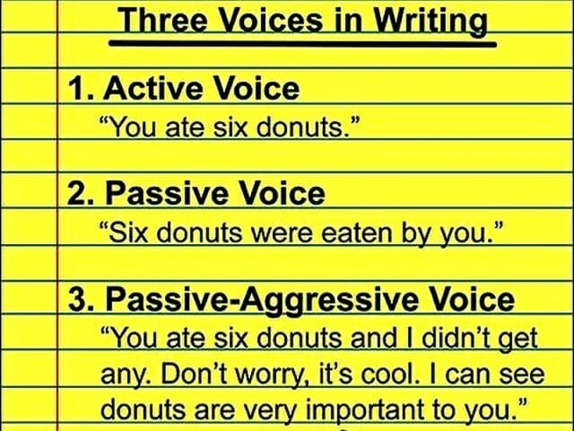 past simple passive voice tense, Passiv, Englisch, passiv-aggressive, passive Aggression