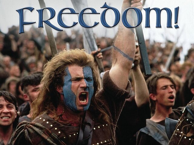 William Wallace (Braveheart) o wolności (FREEDOM!!)